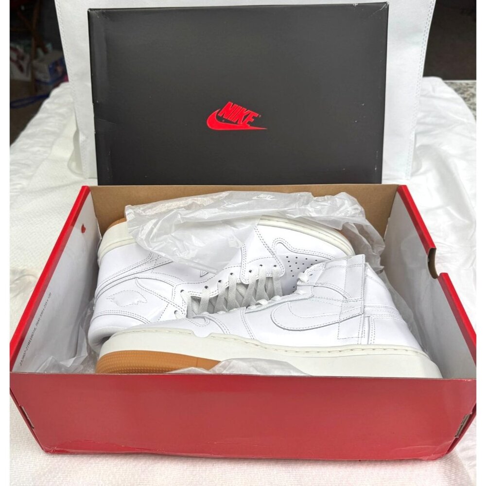 W Air Jordan 1 Elevate High SE White/White-Sail Sneakers Size 9